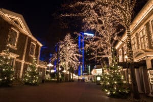Christmas lights in Amusement Park Liseberg, Gothenbur, Sweden